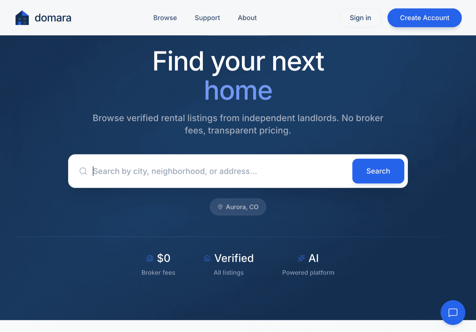 Domara renter marketplace search results